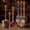 6 Pcs 4th of July Taper Candles - 10.6 Inch Patriotic Flameless Candles - Battery Operated Red White and Blue LED Candlesticks with Realistic 3D Flicker - American Flag Decor for Independence Day Table & Mantel